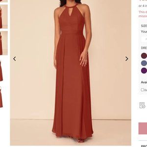 AZAZIE Melody Size 12 in Rust (only worn to try on)